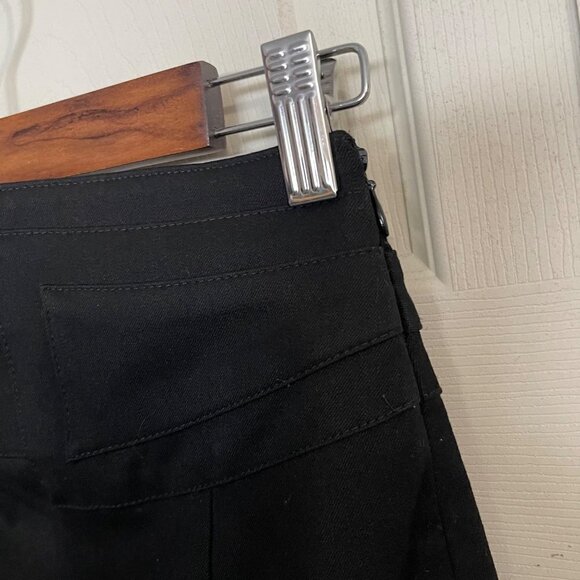 Express Womens Black Buckle Back High Waisted Mini Pencil Career Skirt Size 00 - Picture 4 of 9